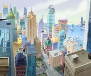 Puzzle Αεροφωτογραφία του ποντικιού Πόλη